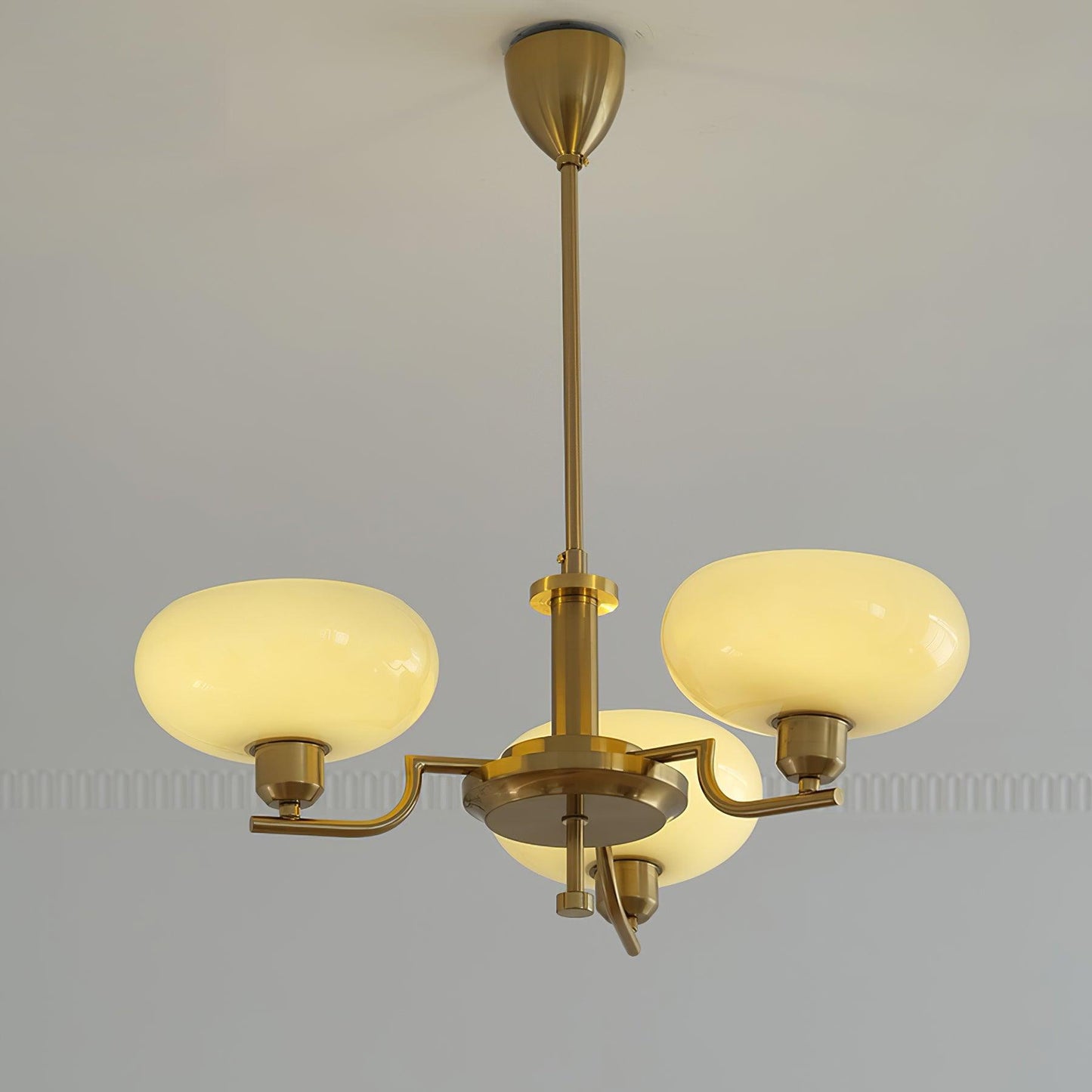Luminara | Elegant Gold Modern Glass Shade Dining Room Chandelier 15