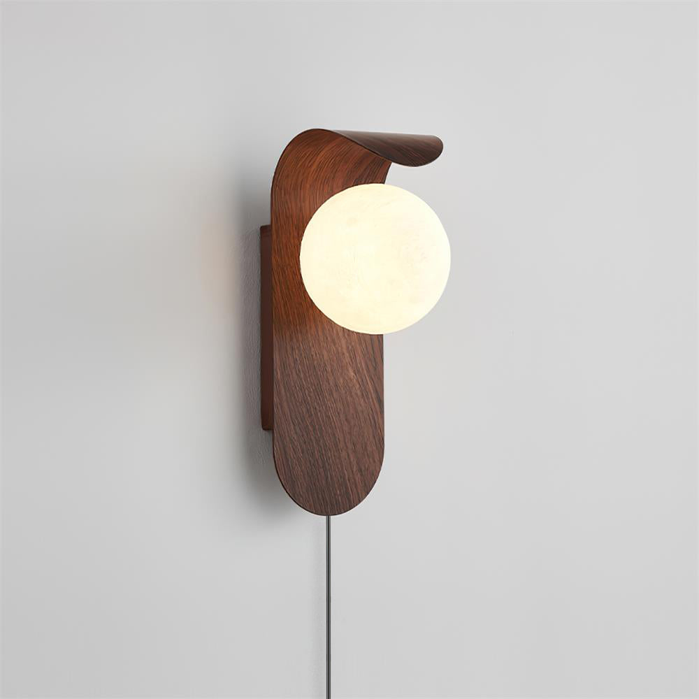 CedarGlow | Stylish Modern Plug-In Wall Sconce Lighting with Frosted Globe 0