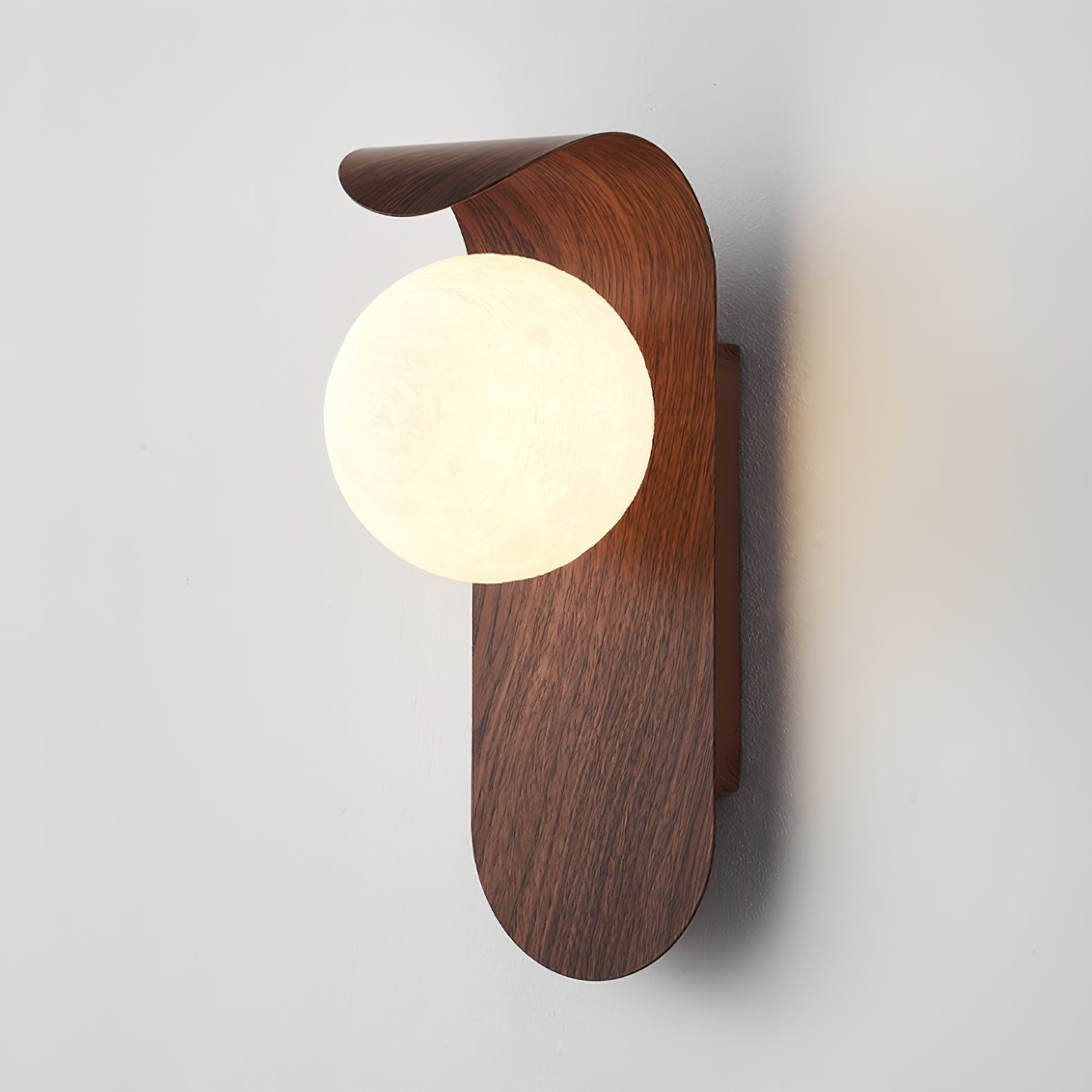 CedarGlow | Stylish Modern Plug-In Wall Sconce Lighting with Frosted Globe 2