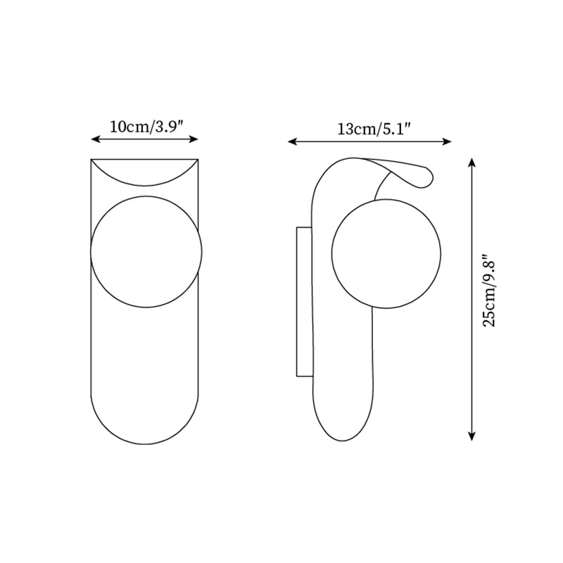 CedarGlow | Stylish Modern Plug-In Wall Sconce Lighting with Frosted Globe 5