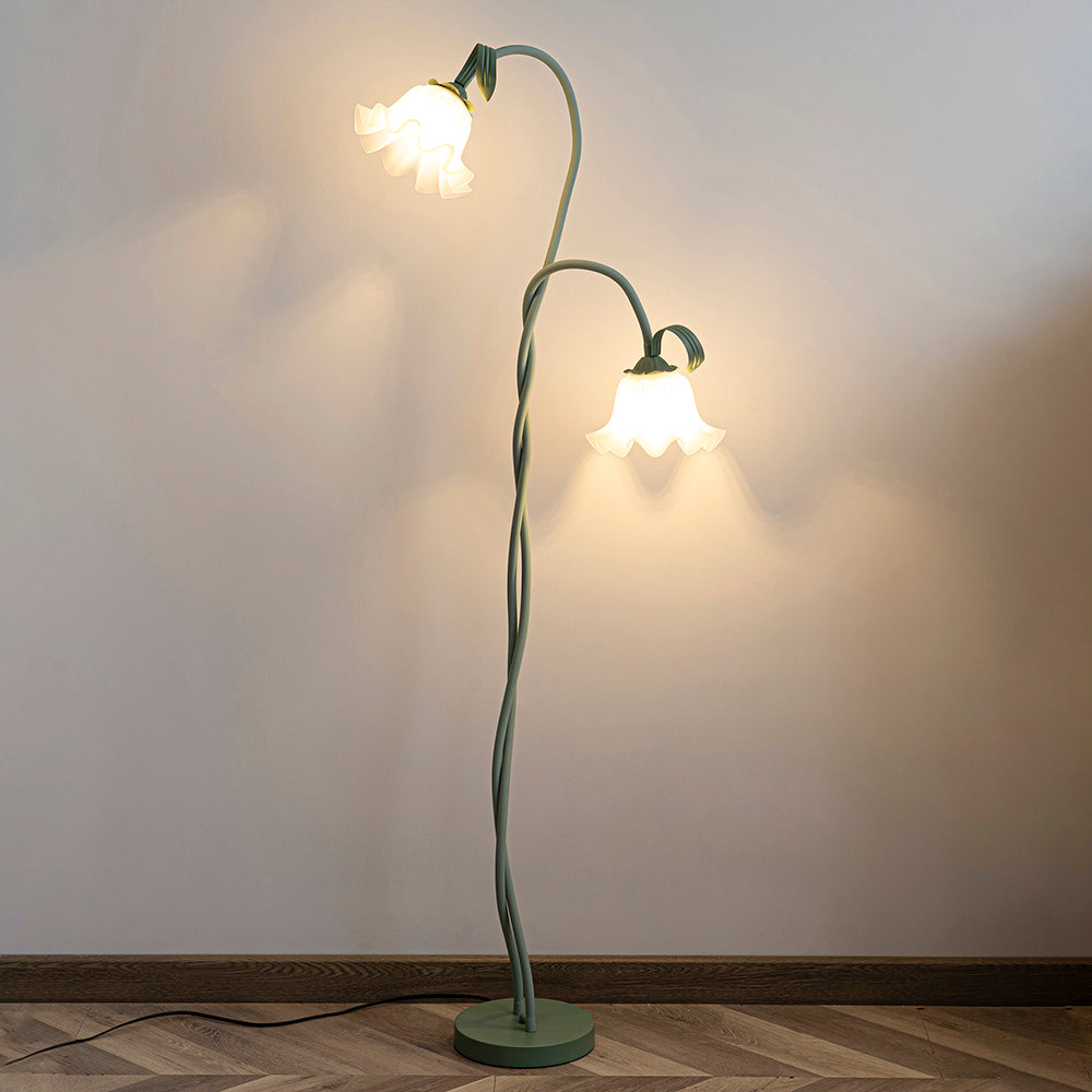 FloraGlow | Elegant Modern Floral Standing Floor Lamp for Living Room 0