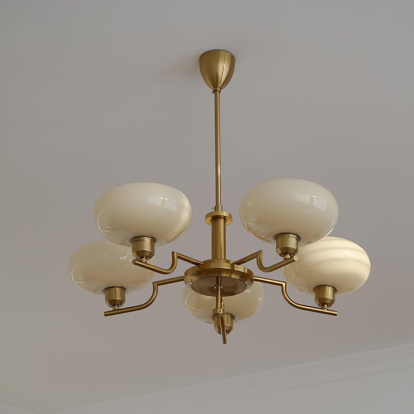 Luminara | Elegant Gold Modern Glass Shade Dining Room Chandelier 11