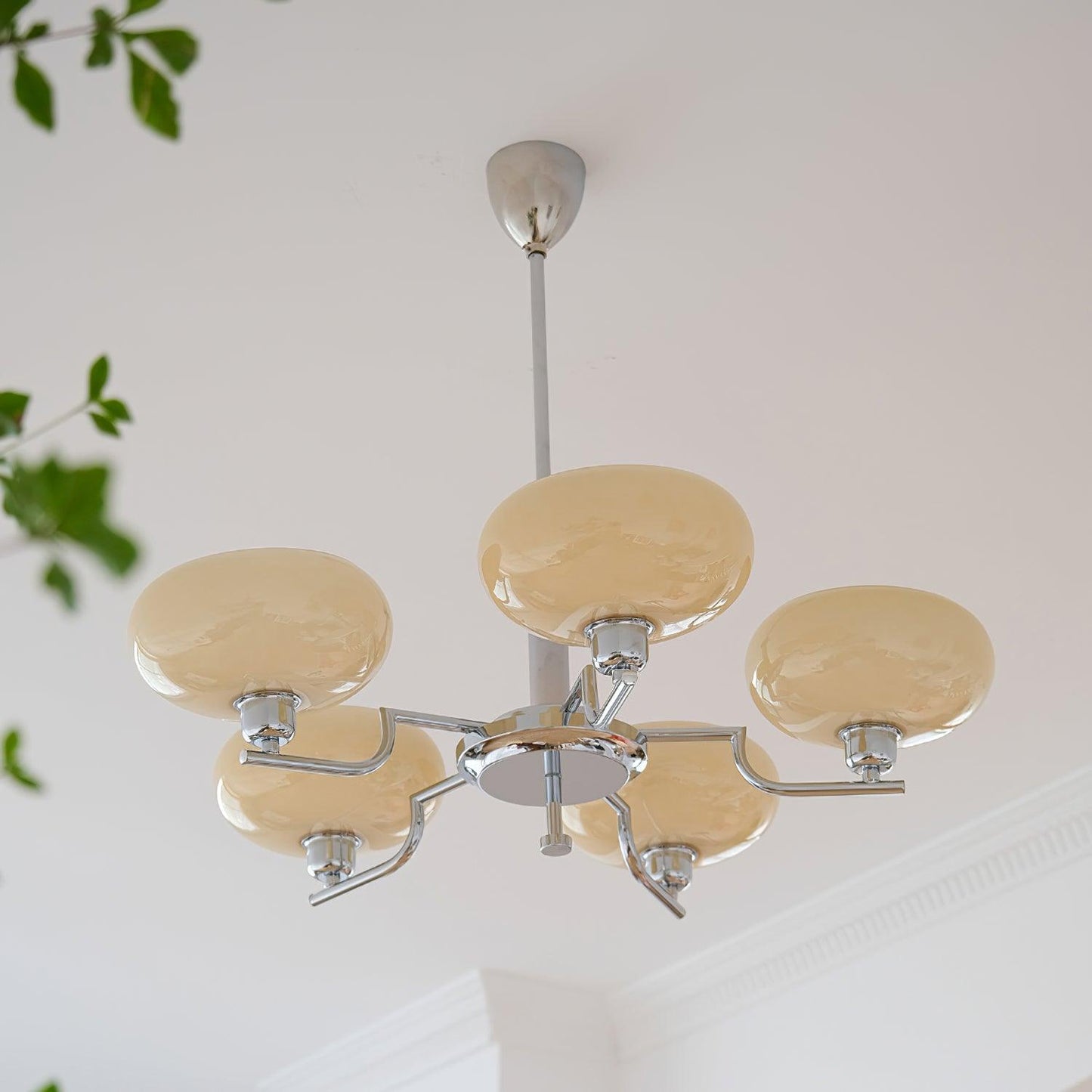 Luminara | Elegant Gold Modern Glass Shade Dining Room Chandelier 13
