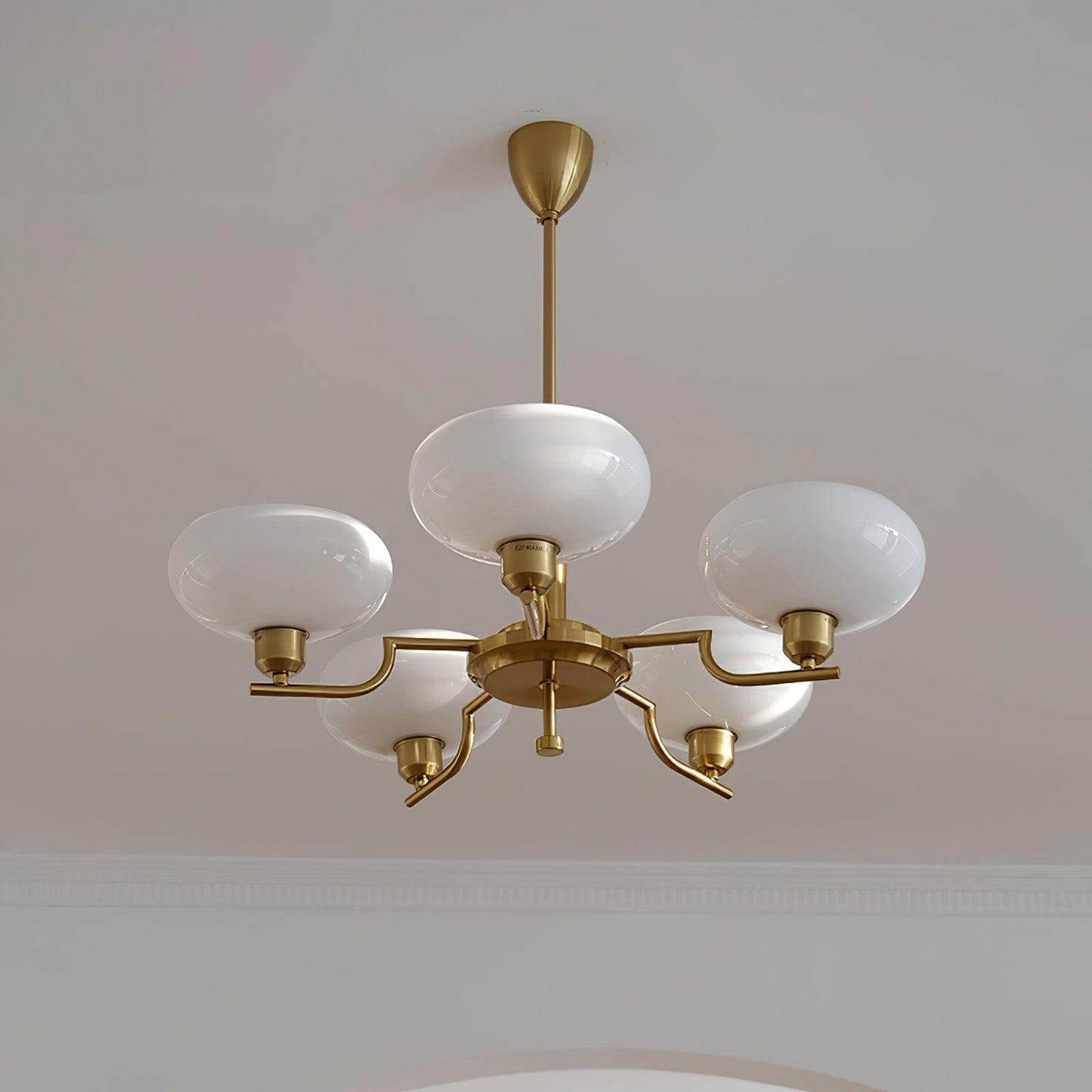 Luminara | Elegant Gold Modern Glass Shade Dining Room Chandelier 14