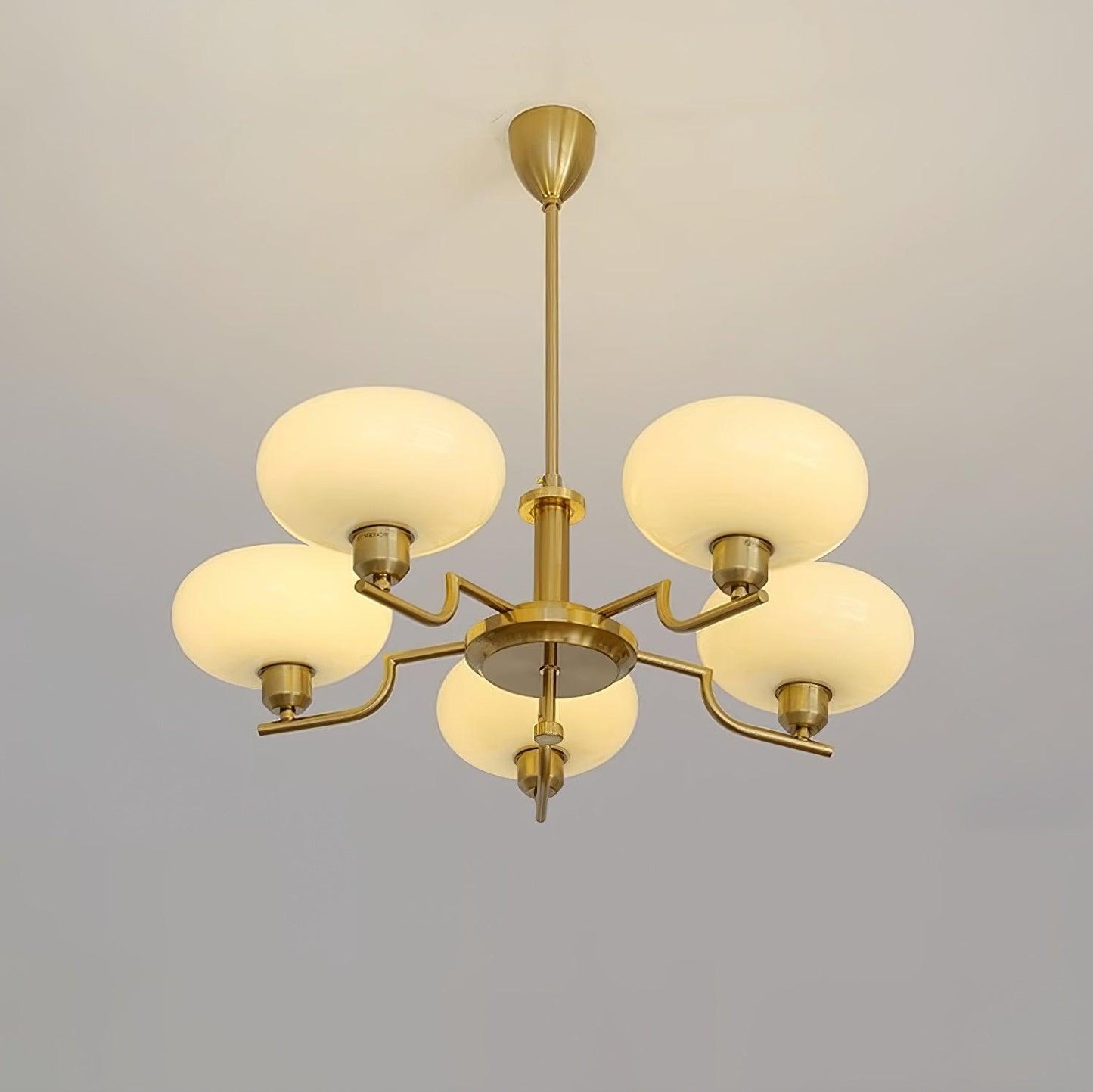 Luminara | Elegant Gold Modern Glass Shade Dining Room Chandelier 2