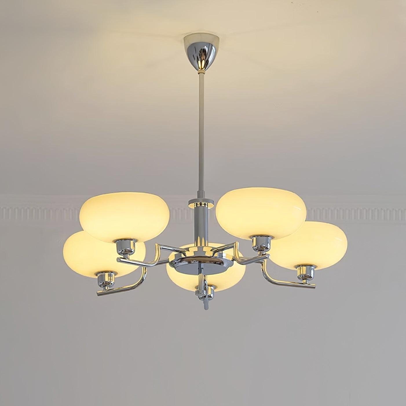 Luminara | Elegant Gold Modern Glass Shade Dining Room Chandelier 3