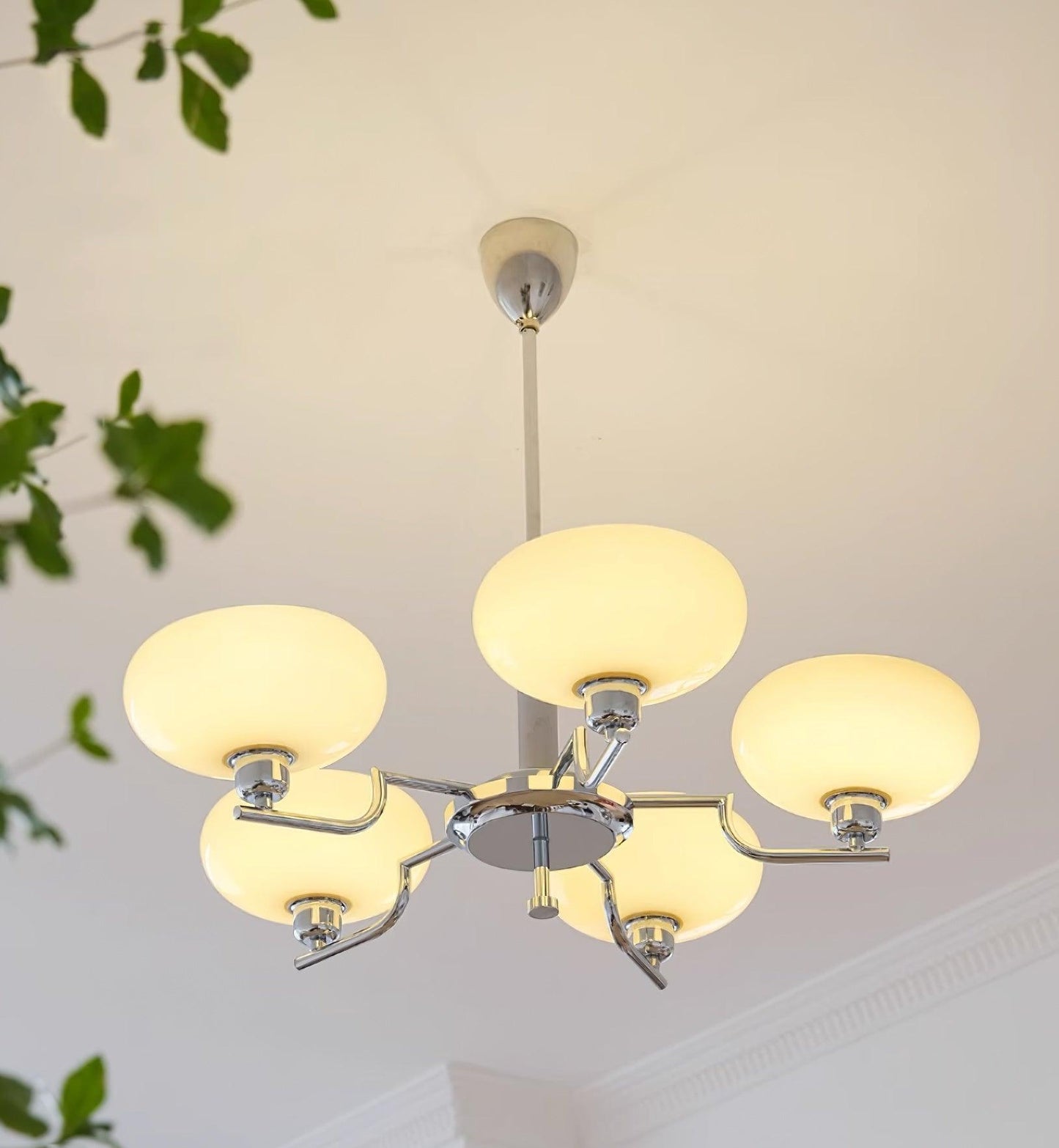 Luminara | Elegant Gold Modern Glass Shade Dining Room Chandelier 4