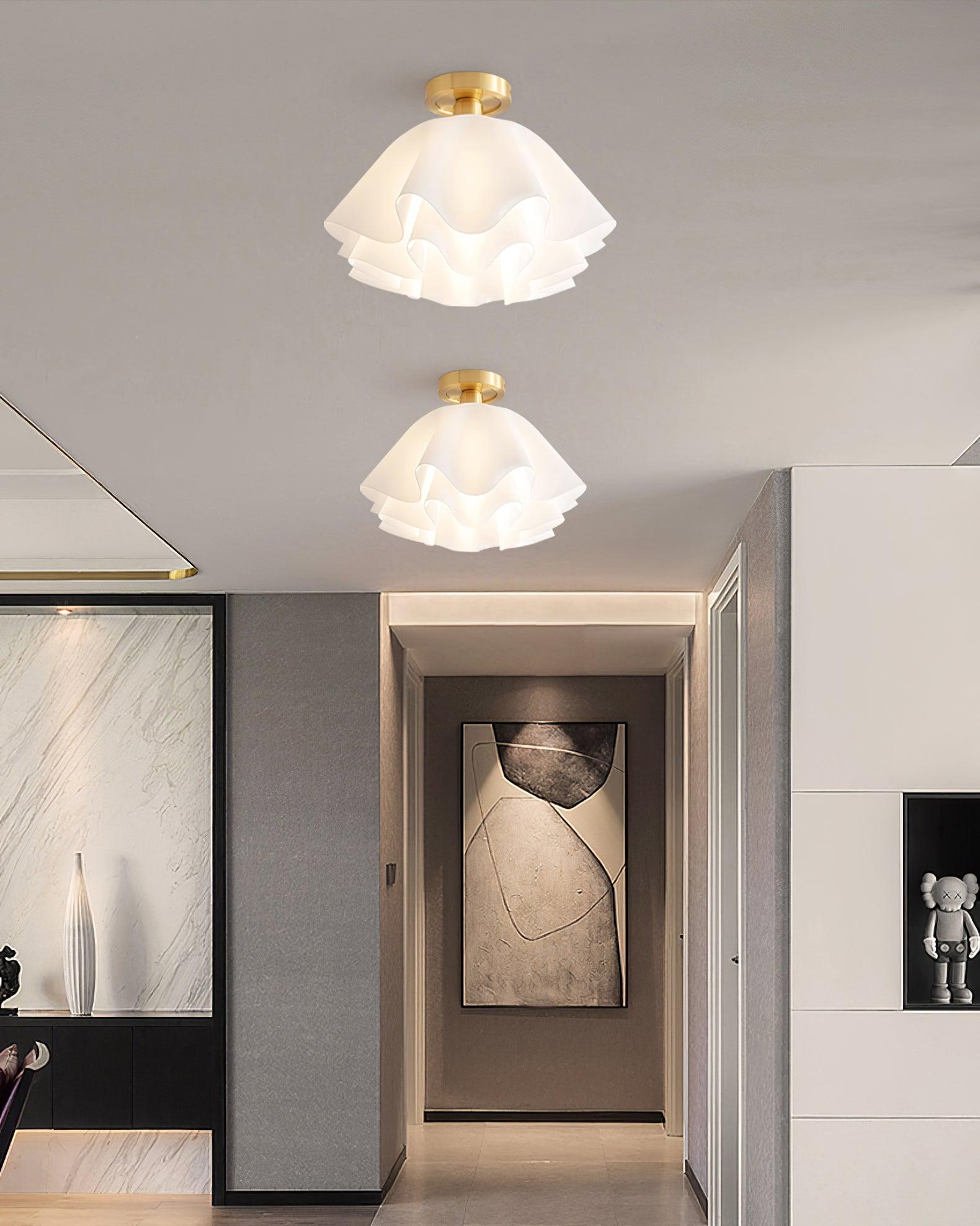 Luminara | Elegant Modern Brass Flush Mount Ceiling Light Fixture 6