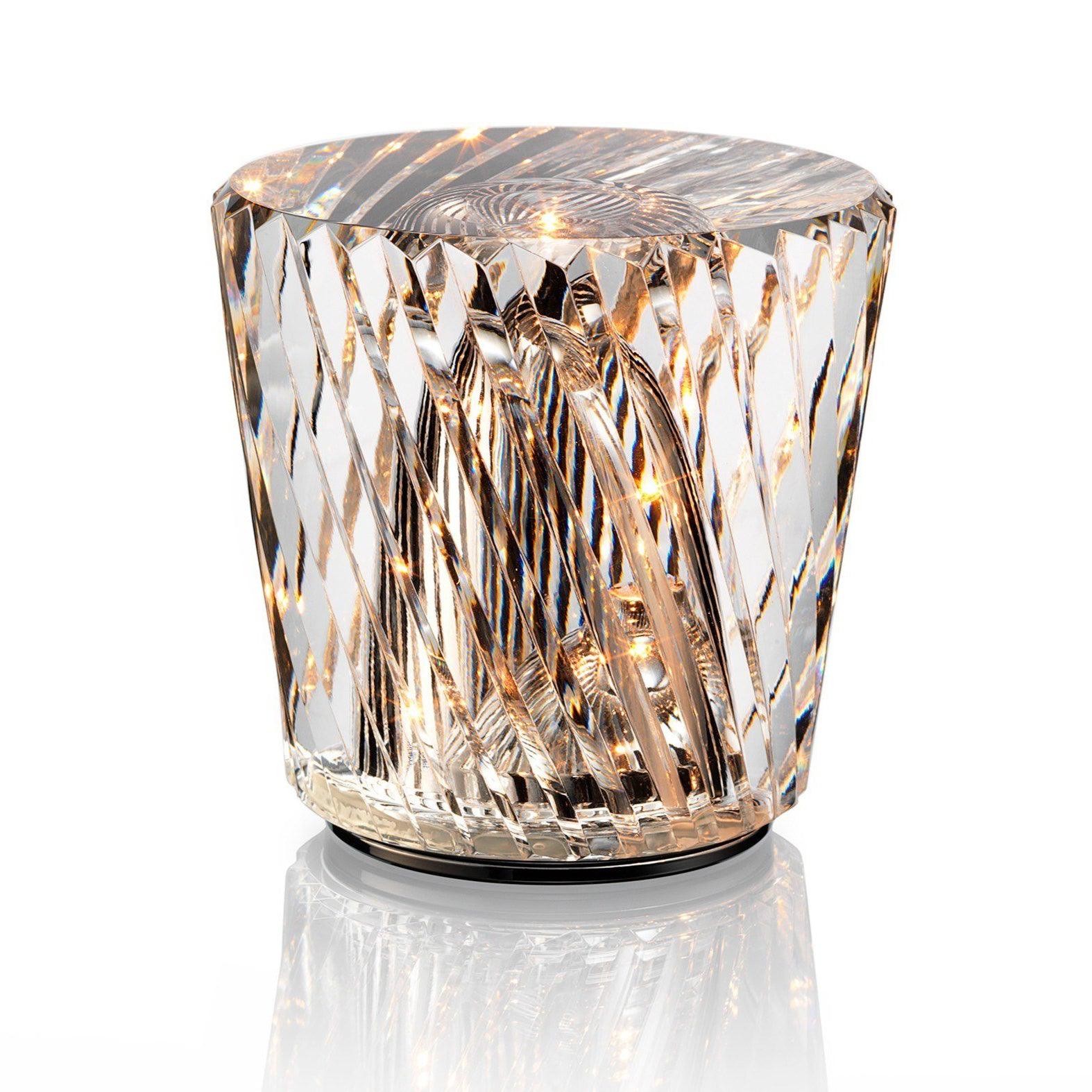 Luminara | Elegant Rechargeable Crystal Glass Table Lamp for Bedside or Desk 0