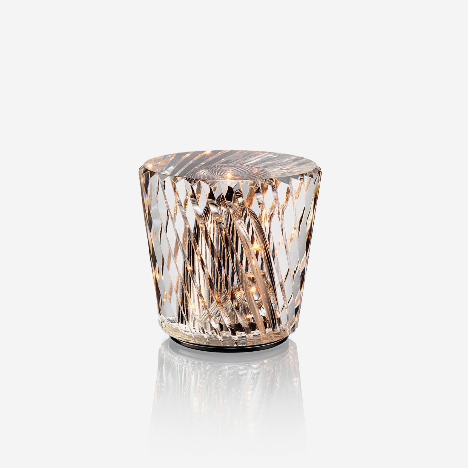 Luminara | Elegant Rechargeable Crystal Glass Table Lamp for Bedside or Desk 1