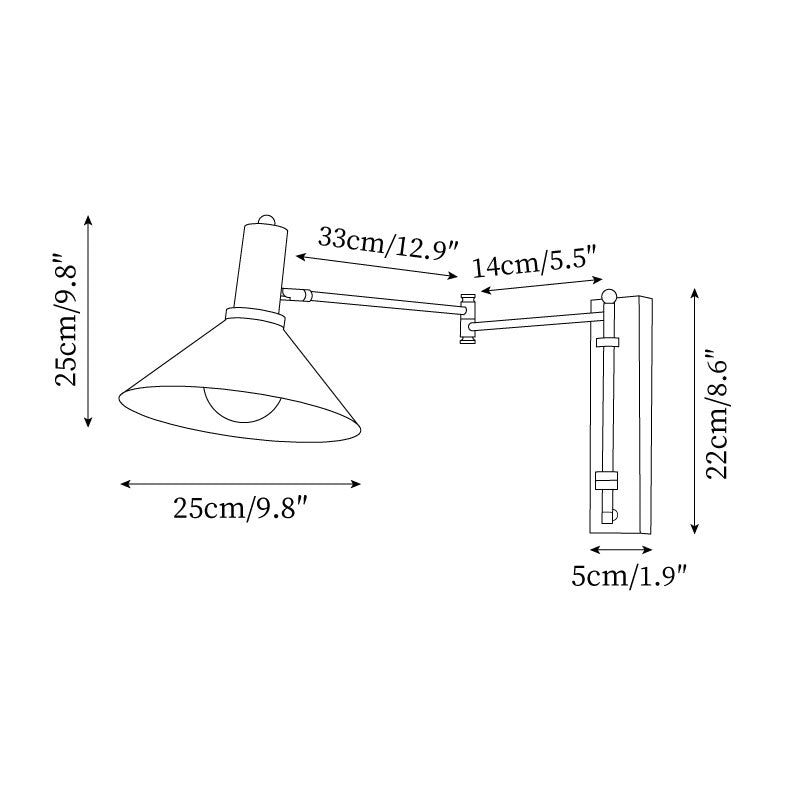 Luminara | Stylish Adjustable Metal Wall Sconce Light with 360-Degree Swivel 5