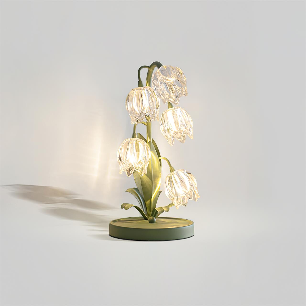 NiyaBloom | Elegant Green Table Lamp for Bedroom or Living Room 0