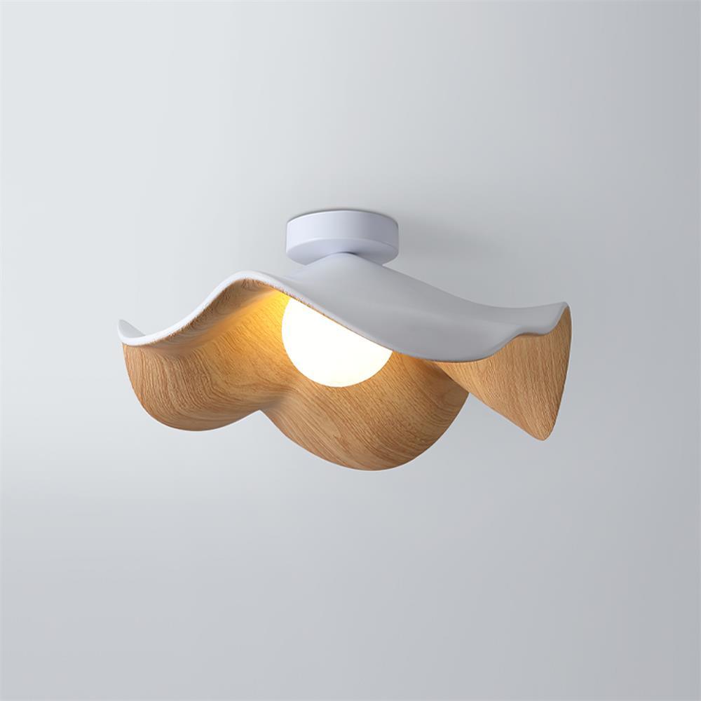 TerraGlow | Unique Textured Resin Flush Mount Ceiling Light Fixture 0