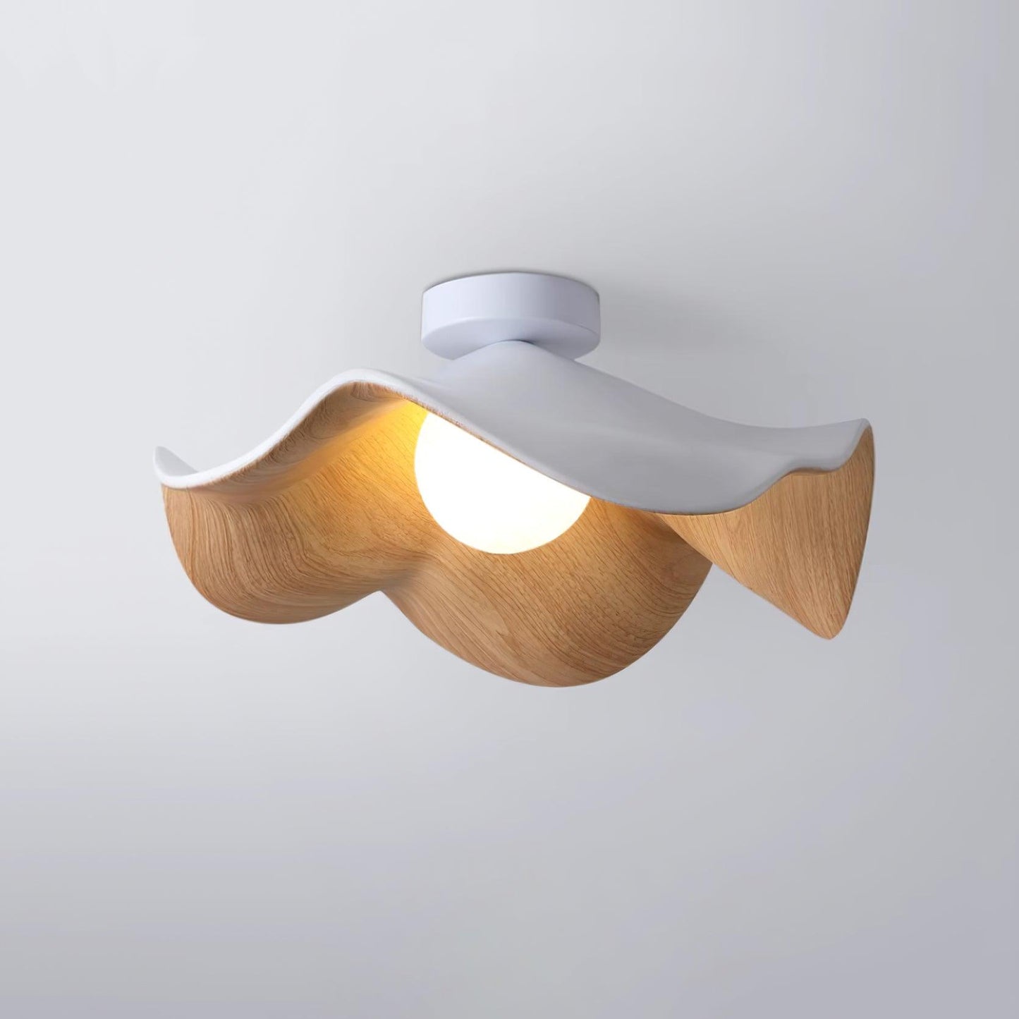 TerraGlow | Unique Textured Resin Flush Mount Ceiling Light Fixture 10