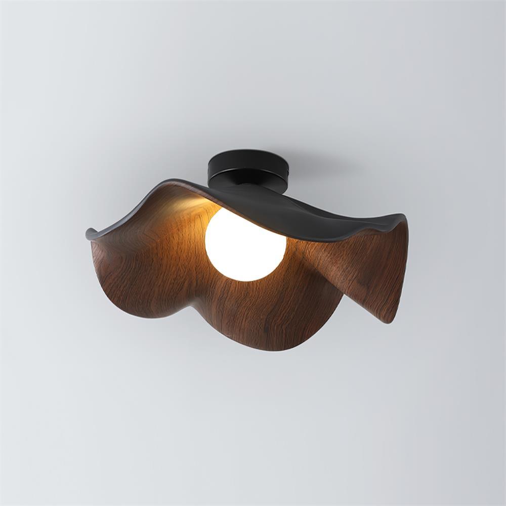TerraGlow | Unique Textured Resin Flush Mount Ceiling Light Fixture 11