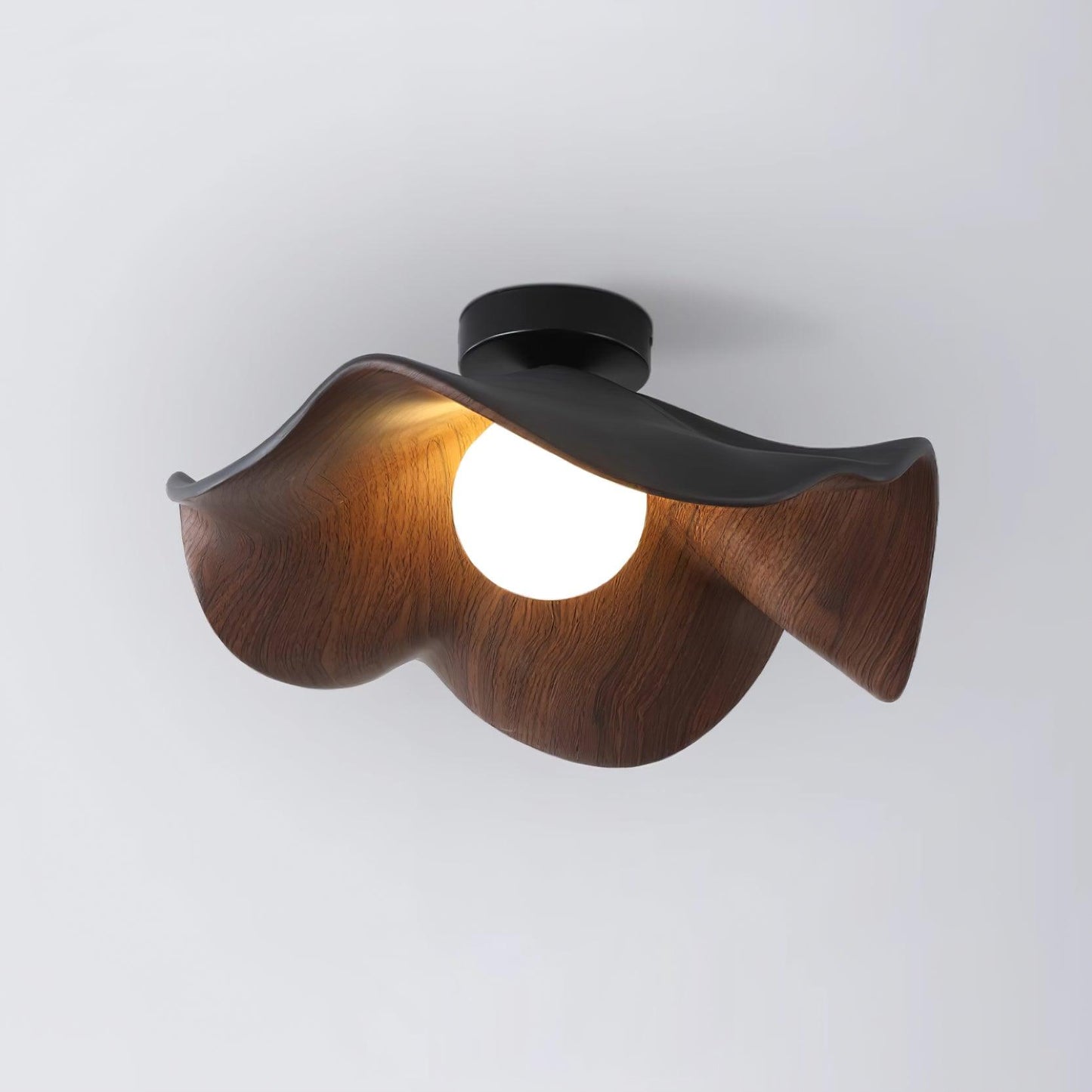 TerraGlow | Unique Textured Resin Flush Mount Ceiling Light Fixture 9