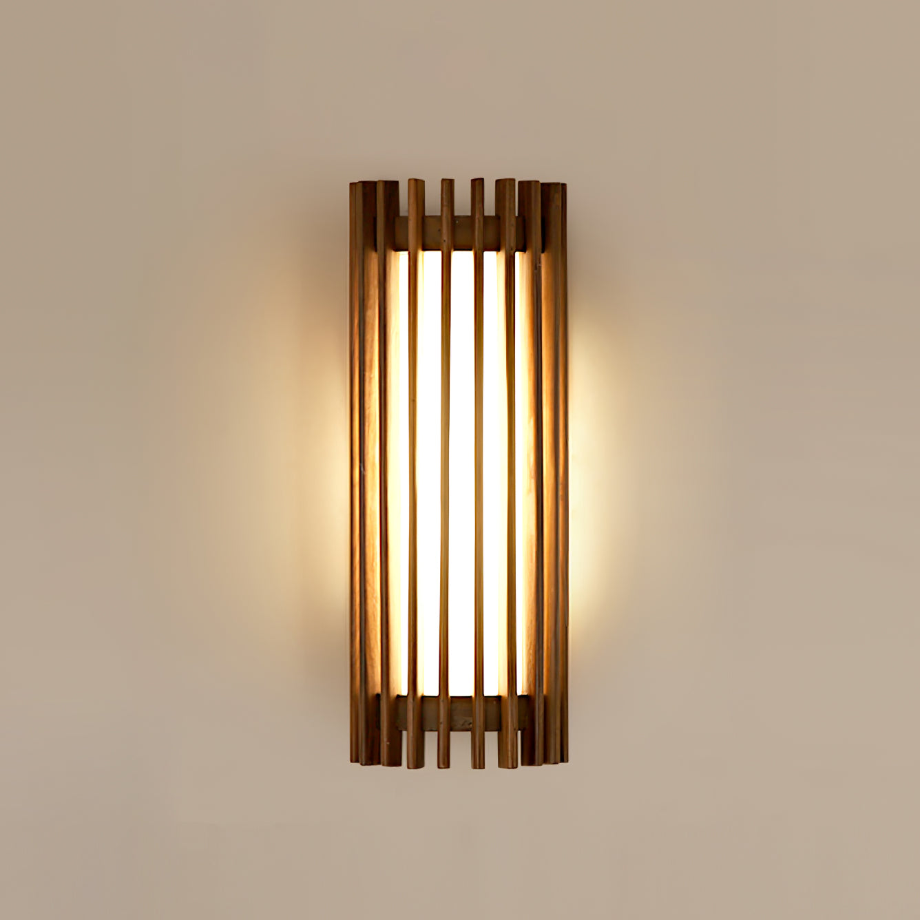 WalnutGlow | Elegant Modern Wall Sconce Light with Integrated LED 3